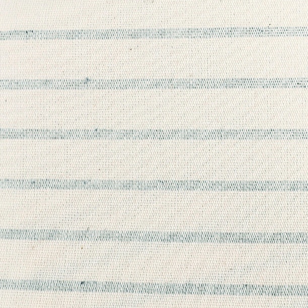 Upcycled Classic Striped Chambray Ecru Blue Swatch